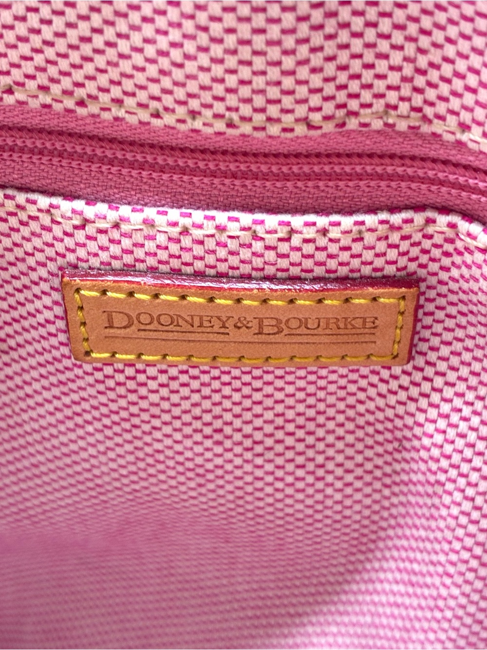 Y2K Dooney & Bourke Crossword Monogram Bucket Shoulder Bag Heart Charm - Picture 11 of 16